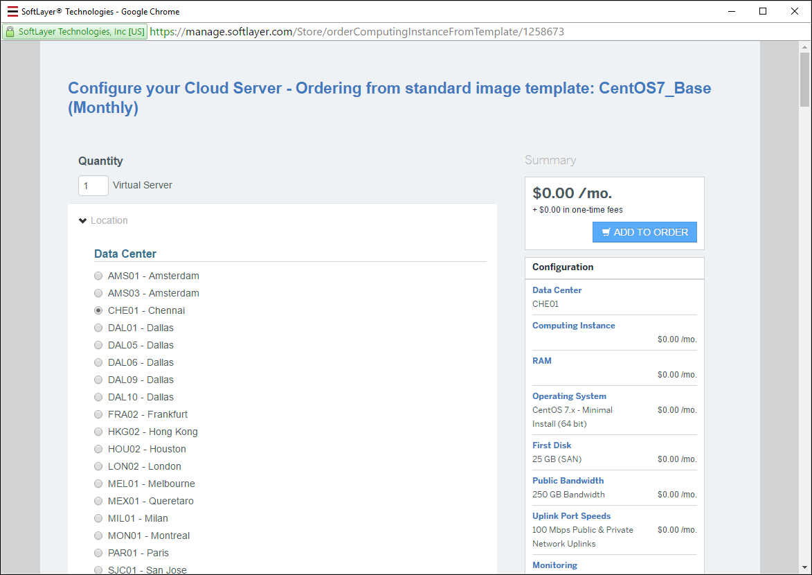 Create a Virtual Machine in SoftLayer