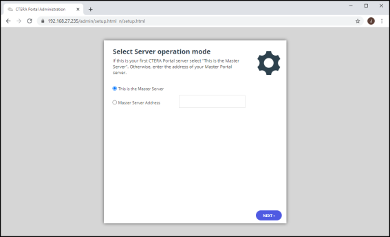Configuring the CTERA Portal Master Server