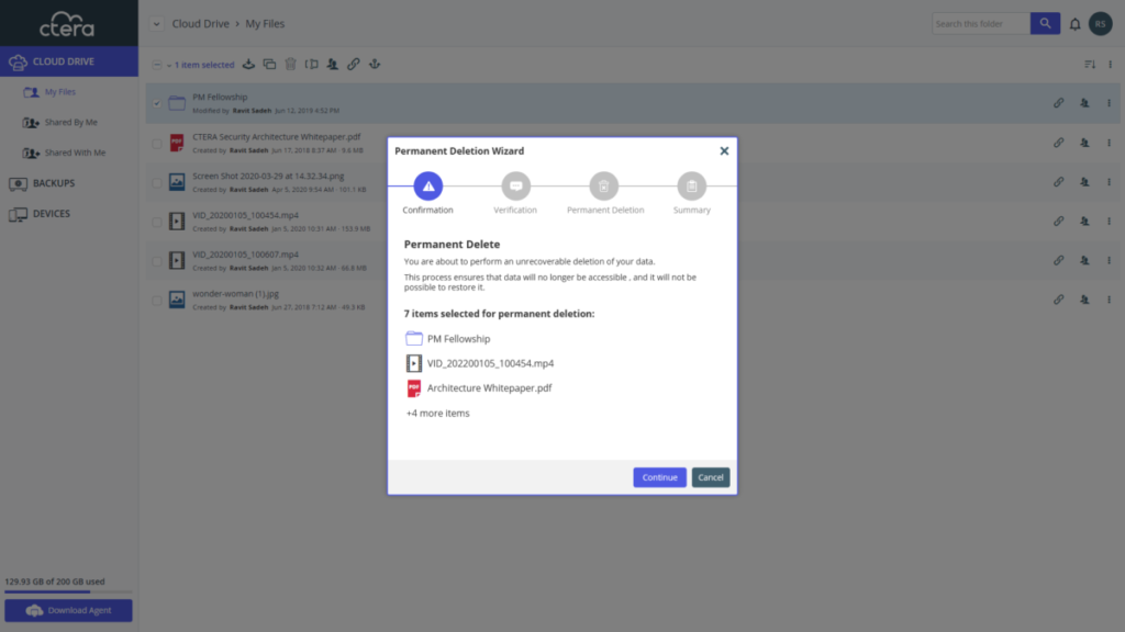 Permanent Deletion Wizard