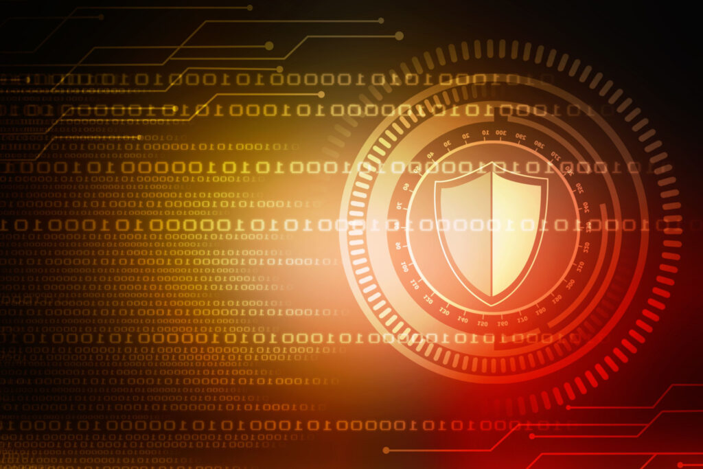 picture of shield with binary data