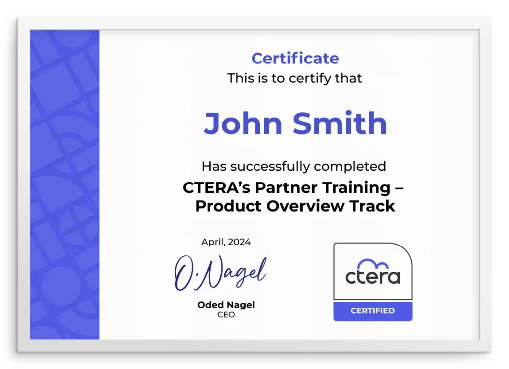 CTERA Partner Trainings